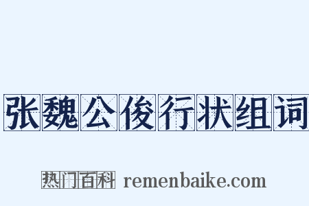 张魏公俊行状组词是什么意思的图片